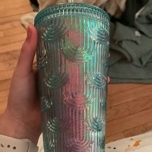 A Starbucks cup brand new. Teal